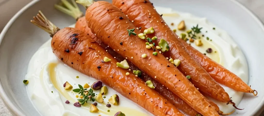 Roasted Carrots with Lemony Yogurt